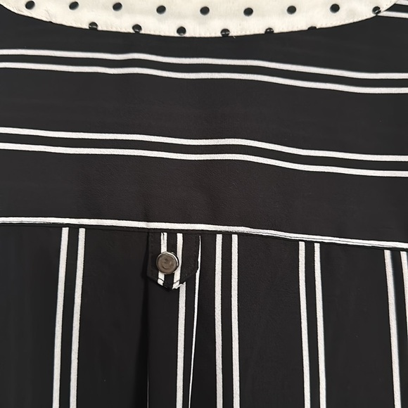 Zac & Rachel women black & off-white striped & polkadot button down shirt - Picture 13 of 13
